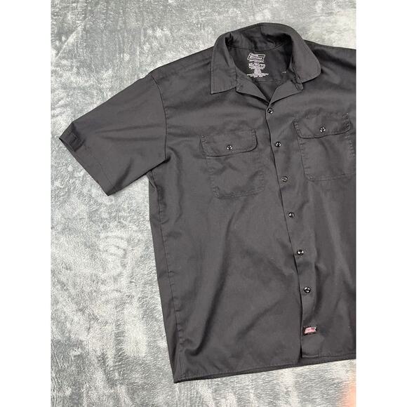 Dickies Temp Control Cooling Work Shirt XL Black Short Sleeve Uniform Mens - Picture 6 of 10
